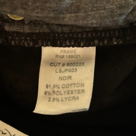 FRAME Forever Karlie Tall Skinny Jean 25 0 Black 35" Inseam Long - Picture 6 of 9